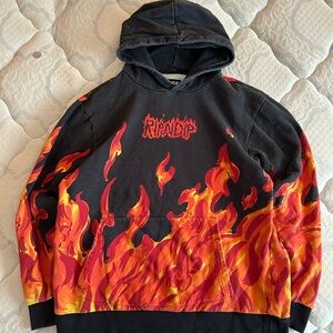 RIPNDIP Nerm in Hell Crazy All Over Print AOP Hoodie Size Large Y2K